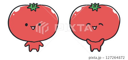 かわいいトマトのキャラクターセット 127264872