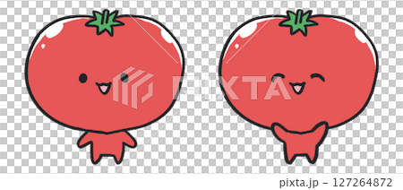 かわいいトマトのキャラクターセット 127264872