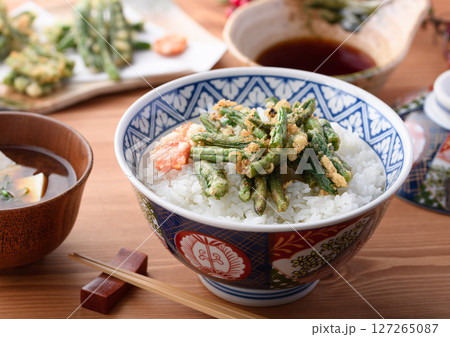 いんげんの天丼 127265087