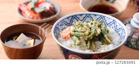 いんげんの天丼 127265091