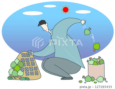 社会問題 - 山林伐採・ソーラーパネル設置 127265435