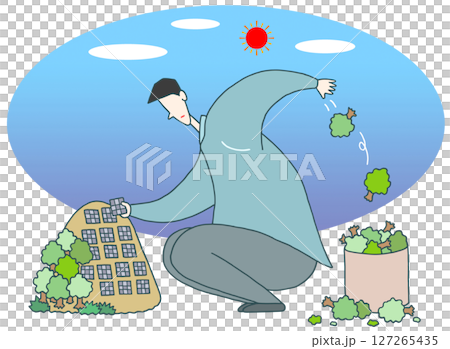 社会問題 - 山林伐採・ソーラーパネル設置 127265435