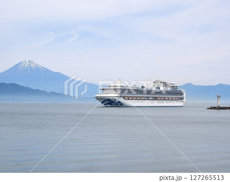静岡県 富士山とダイヤモンドプリンセス 5月 静岡県 富士山とダイヤモンドプリンセス 5月 127265513