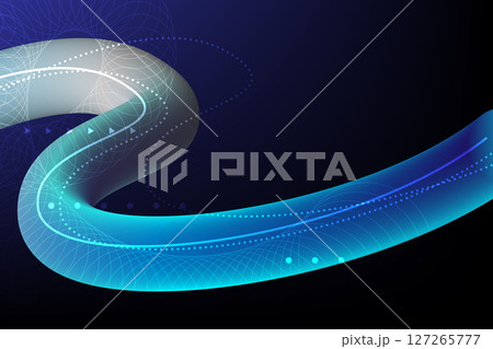 Fiber cable optic technology High speed internet, communication and connecting concept 127265777