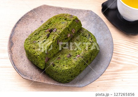 抹茶小豆蒸しパン 127265856