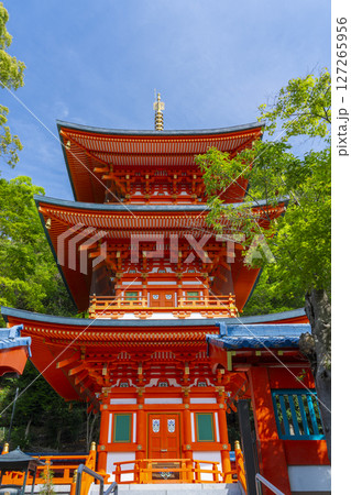 須磨寺　青空に映える三重塔 127265956