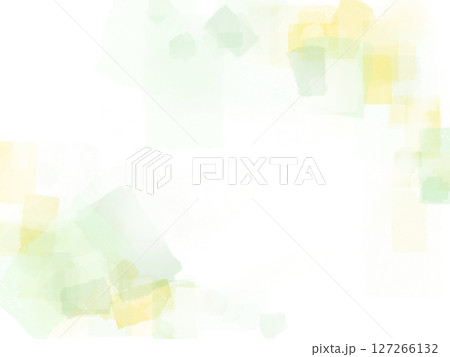 水彩やパステルで描いた黄色と黄緑のキラキラ背景素材 127266132