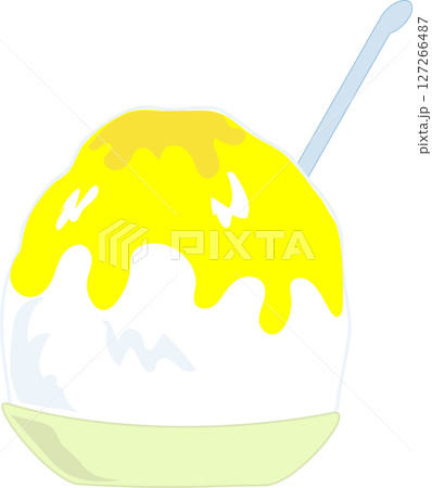 レモン味のかき氷のイラスト 127266487