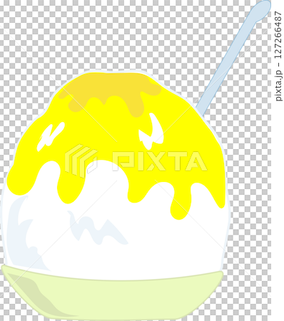 レモン味のかき氷のイラスト 127266487