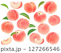 桃の水彩イラスト 127266546