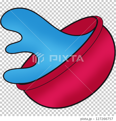 The illustration of a water bowl 127266757