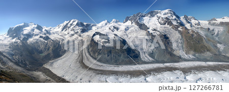 Gorner glacier @Zermatt.Swiss ゴルナー氷河 @スイス(パノラマビュー) Gorner glacier @Zermatt.Swiss ゴルナー氷河 @スイス(パノラマビュー) 127266781