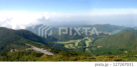 Panoramic view from Mt. Unzen / 雲仙岳からのワイドパノラマビュー Panoramic view from Mt. Unzen / 雲仙岳からのワイドパノラマビュー 127267031