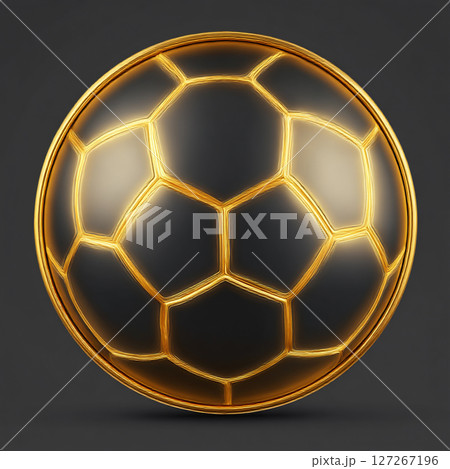 黄金のサッカーボール 127267196
