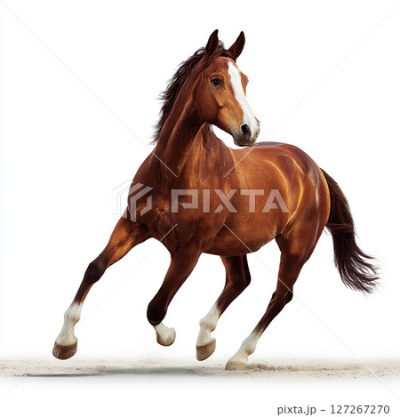元気に駆ける茶色の馬のアイコン 元気に駆ける茶色の馬のアイコン 127267270