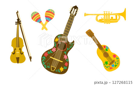 Traditional mariachi musical instruments 127268115