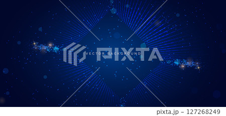 Blue beam diagonal on dark blue background. Speed motion moving movement concept. Blue beam diagonal on dark blue background. Speed motion moving movement concept. 127268249