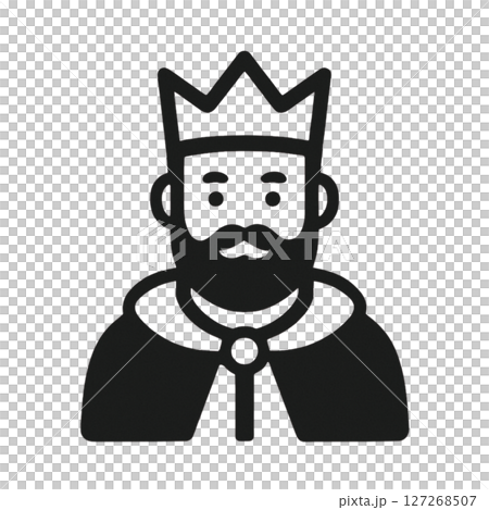 King's line drawing icon, simple, material, no background, UI, materials 127268507