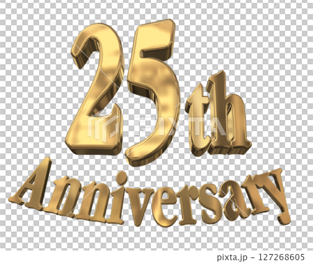 3DCG文字“25週年/25週年紀念馬克·斯帕克” 3DCG文字“25週年/25週年紀念馬克·斯帕克” 127268605