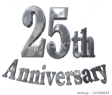 3DCG文字「25th Anniversary/25周年マークキラキラ」 127268654