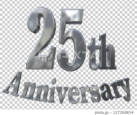 3DCG文字「25th Anniversary/25周年マークキラキラ」 127268654