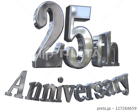 3DCG文字「25th Anniversary/25周年マークキラキラ」 127268659