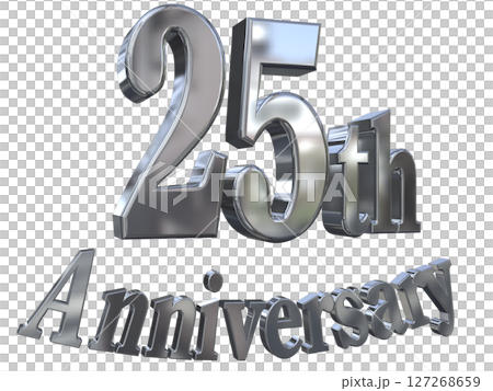 3DCG文字“25週年/25週年紀念馬克·斯帕克” 3DCG文字“25週年/25週年紀念馬克·斯帕克” 127268659