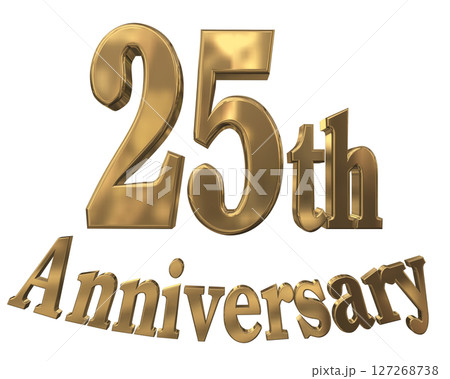 3DCG文字「25th Anniversary/25周年マークキラキラ」 127268738