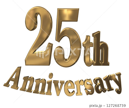 3DCG文字「25th Anniversary/25周年マークキラキラ」 127268739