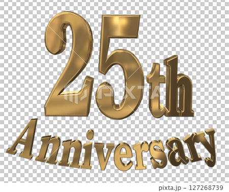 3DCG文字「25th Anniversary/25周年マークキラキラ」 127268739