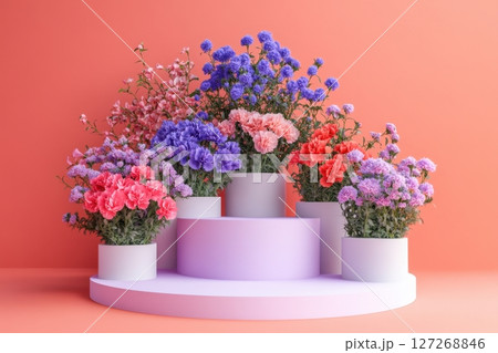 bunch of flowers in vase bunch of flowers in vase 127268846