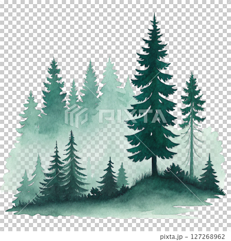watercolor forest clipart white background watercolor forest clipart white background 127268962