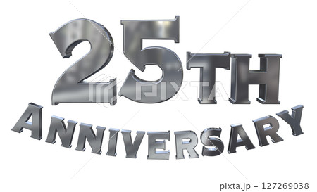 3DCG文字「25th Anniversary/25周年マークキラキラ」 127269038