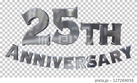 3DCG文字「25th Anniversary/25周年マークキラキラ」 127269038
