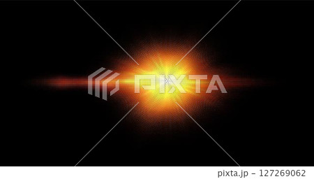 Mosaic image of light source from hexagons. Honeycomb structure. Vector illustration. 127269062