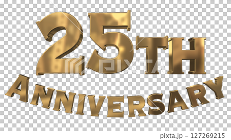 3DCG文字“25週年/25週年紀念馬克·斯帕克” 3DCG文字“25週年/25週年紀念馬克·斯帕克” 127269215