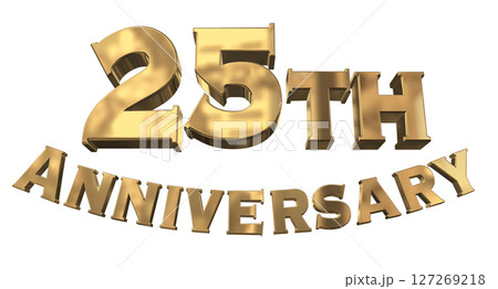 3DCG文字「25th Anniversary/25周年マークキラキラ」 127269218