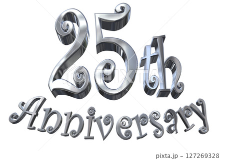 3DCG文字「25th Anniversary/25周年マークキラキラ」 3DCG文字「25th Anniversary/25周年マークキラキラ」 127269328