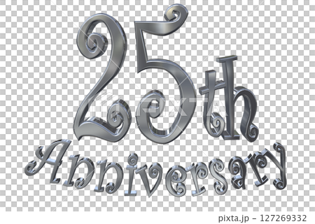 3DCG文字“25週年/25週年紀念馬克·斯帕克” 3DCG文字“25週年/25週年紀念馬克·斯帕克” 127269332