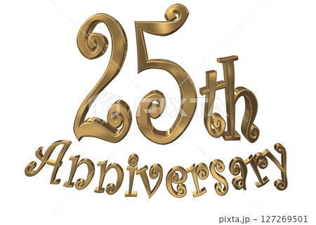 3DCG文字「25th Anniversary/25周年マークキラキラ」 3DCG文字「25th Anniversary/25周年マークキラキラ」 127269501