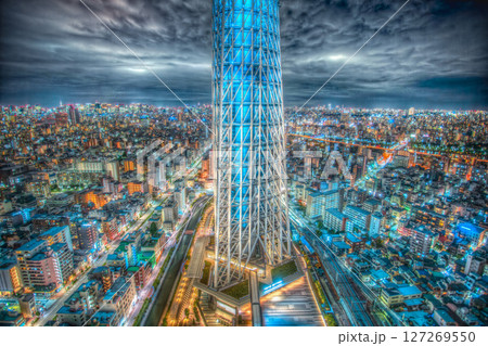 東京スカイツリーの夜景 127269550
