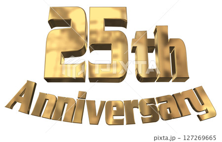 3DCG文字「25th Anniversary/25周年マークキラキラ」 127269665