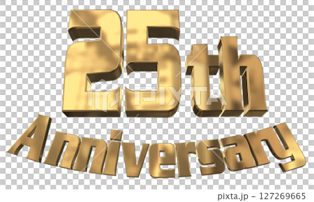 3DCG文字「25th Anniversary/25周年マークキラキラ」 127269665