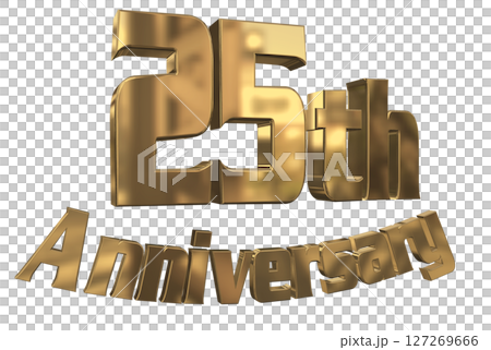 3DCG文字“25週年/25週年紀念馬克·斯帕克” 3DCG文字“25週年/25週年紀念馬克·斯帕克” 127269666