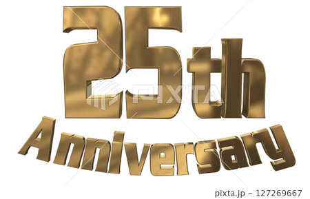 3DCG文字「25th Anniversary/25周年マークキラキラ」 127269667