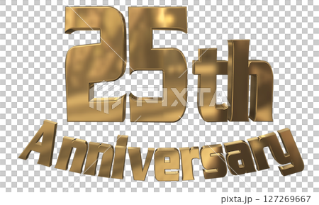 3DCG文字「25th Anniversary/25周年マークキラキラ」 127269667