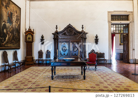 Mafra, Portugal - Apr 11, 2025: Interior of the Mafra National Palace at Mafra, Portugal. 127269813