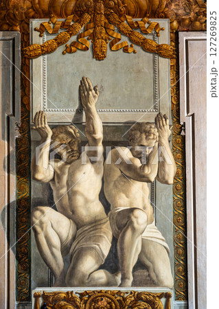 Mafra, Portugal - Apr 11, 2025: Interior of the Mafra National Palace at Mafra, Portugal. 127269825