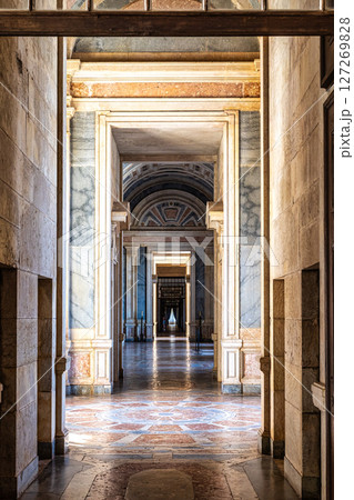 Mafra, Portugal - Apr 11, 2025: Interior of the Mafra National Palace at Mafra, Portugal. Mafra, Portugal - Apr 11, 2025: Interior of the Mafra National Palace at Mafra, Portugal. 127269828