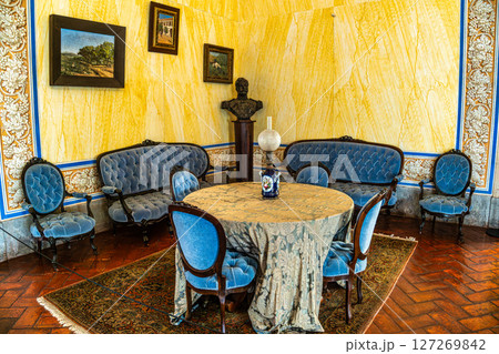 Mafra, Portugal - Apr 11, 2025: Interior of the Mafra National Palace at Mafra, Portugal. Mafra, Portugal - Apr 11, 2025: Interior of the Mafra National Palace at Mafra, Portugal. 127269842